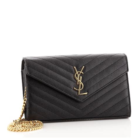 saint laurent wallets|saint laurent medium monogram matelassé leather wallet on chain.